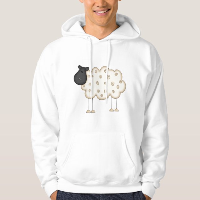 Strichmännchen-Schaf-T-Shirts und Geschenke Hoodie (Vorderseite)