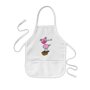 Strichmännchen-Schwein-T-Shirts und Geschenke Kinderschürze