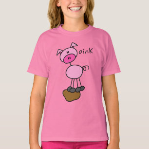 Strichmännchen-Schwein-T-Shirts und Geschenke T-Shirt