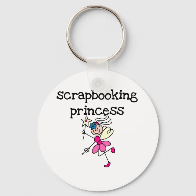 Strichmännchen Scrapbook Princess Schlüsselanhänger (Vorderseite)