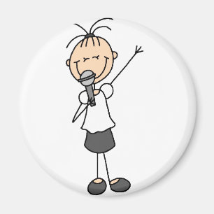 Strichmännchen Singer Magnet