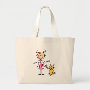 Strichmännchen-Tierarzt-Tasche Jumbo Stoffbeutel