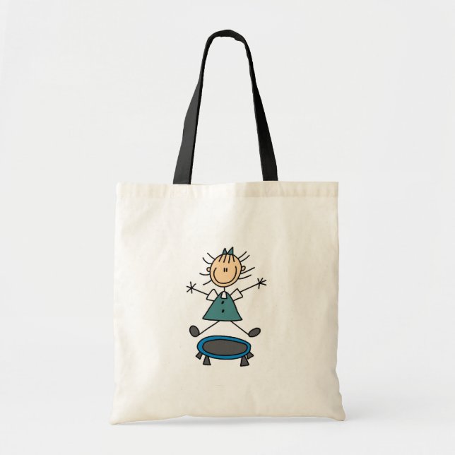 Strichmännchen-Trampoline-Tasche Tragetasche (Vorne)