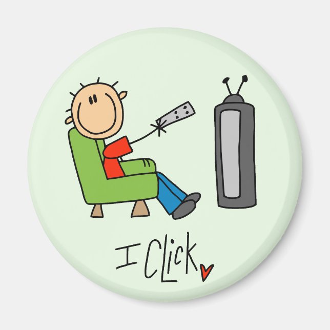 Strichmännchen TV Clicker Magnet (Vorne)