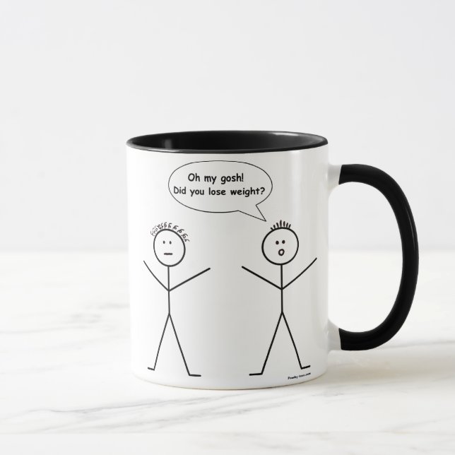 Strichmännchen verlieren Gewichts-Tasse Tasse (Rechts)