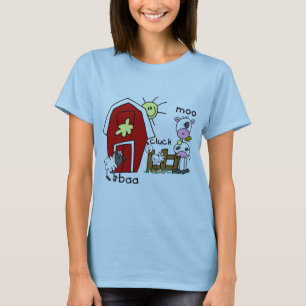 Strichmännchen-Vieh-T-Shirts und Geschenke T-Shirt