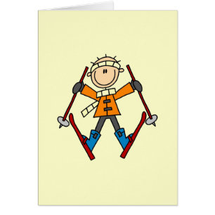 Strichmännchenskier-T - Shirts und Geschenke