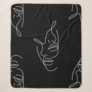 Strichzeichnungen für schwarze Frauen Sherpadecke