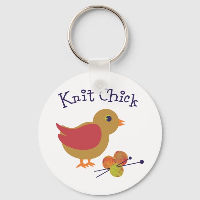 Strick Chick Schlüsselanhänger (Vorderseite)