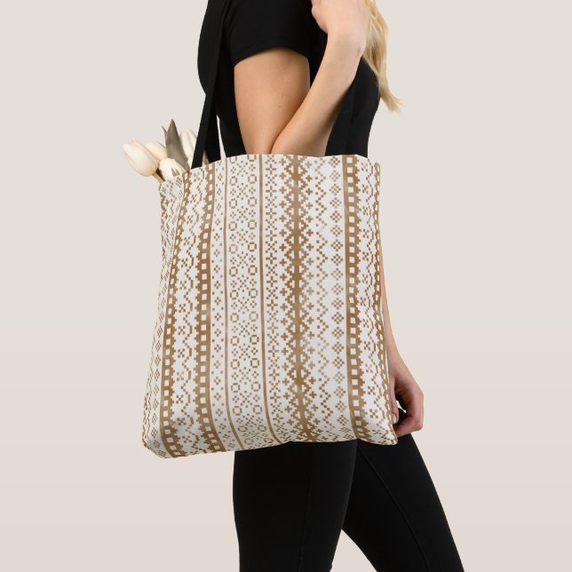 Strick der verblichenen Messe Isle Tasche (Von Nahem)