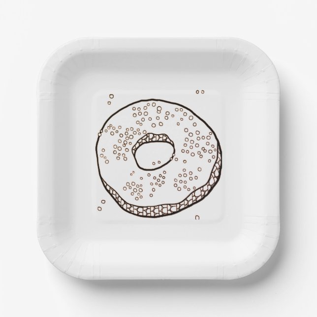 STRICK DONUT 7" Square Paper Teller (Vorderseite)