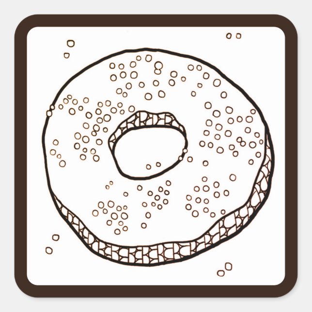 STRICK DONUT Kleine Aufkleber am Platz (Vorderseite)
