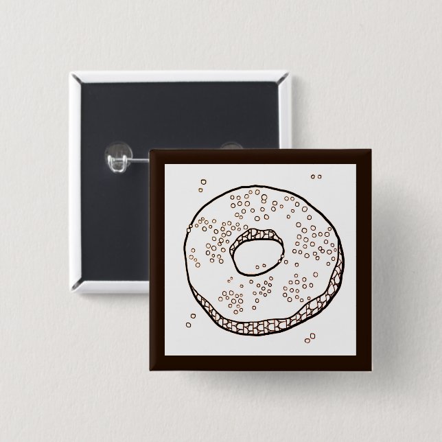 STRICK DONUT Square Button Button (Vorne & Hinten)