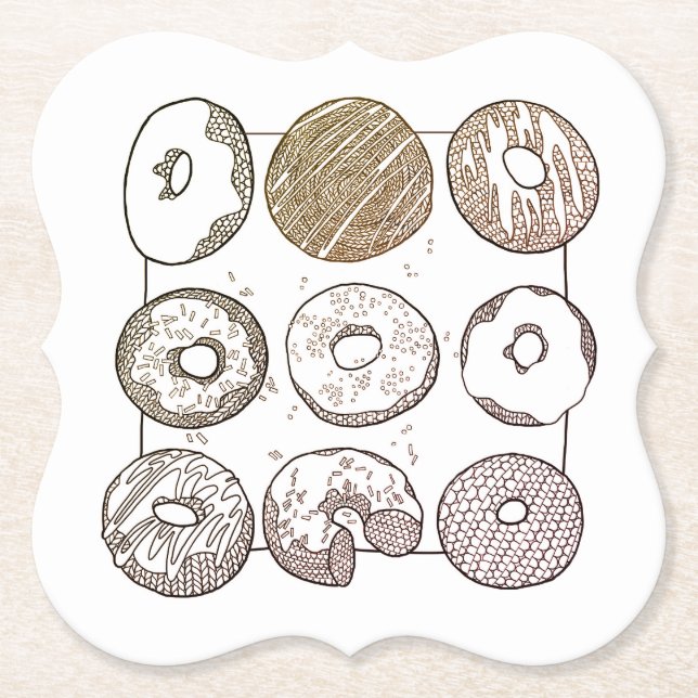 STRICK-DONUTS-Bracket-Untersetzer Untersetzer (Vorderseite)