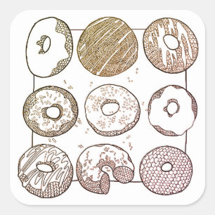 STRICK DONUTS große Aufkleber auf dem Platz