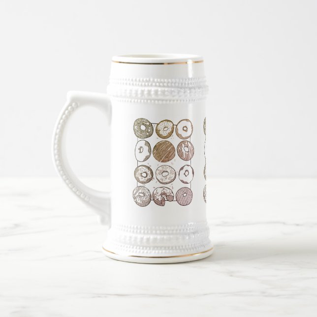 STRICK DOZEN DONUTS Stein Bierglas (Links)