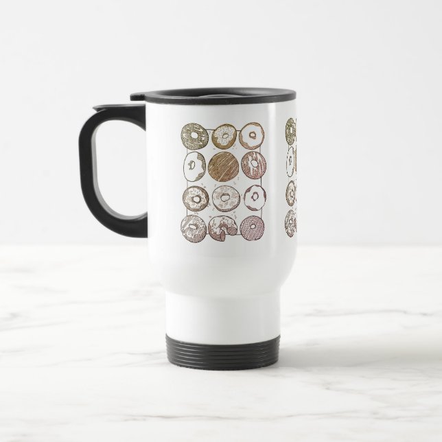 STRICK DOZEN DONUTS Travel Mug Reisebecher (Links)