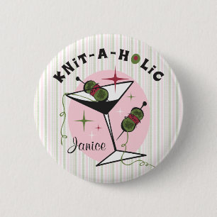 Strick-EIn-Holic Button