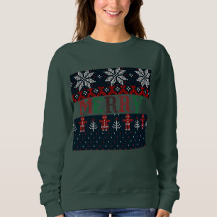 Strick Frohe Weihnachten Sweatshirt