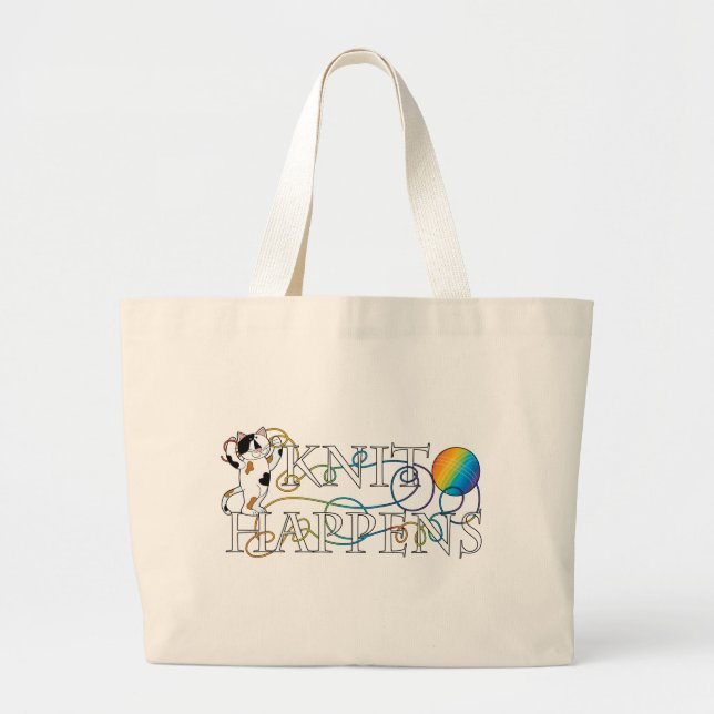 Strick geschieht jumbo stoffbeutel (Vorne)