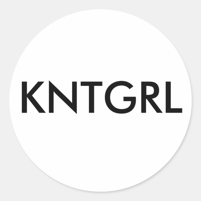 Strick Girl Sticker (Vorderseite)