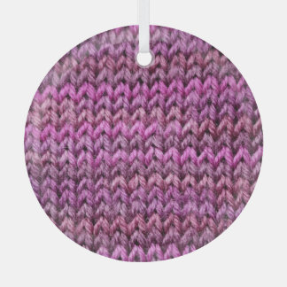 Strick Harmonie: Lila Streifen Textur Ornament Aus Glas
