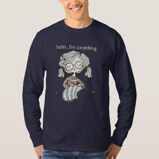 Strick Heart Knitting Supplemente Nähzähler T-Shirt (Vorderseite)