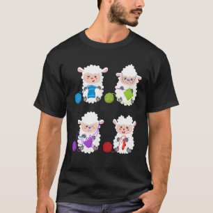 Strick Knitter Knetter Knettierung Schafspuppe T-Shirt