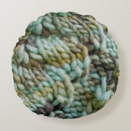 Strick Malabrigo Garne Textur Rundes Kissen