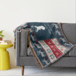 Strick Pattern Weihnachten Personalisiert Decke<br><div class="desc">Niedliche Weihnachtsfilme beobachten Decke,  die Sie ganz einfach anpassen können,  indem Sie auf den Knopf "Personalisieren" klicken,  indem Sie das Thema Strickmuster für Ihren Urlaub,  eine Hirsche-Silhouette und Drehbuch Perfekt für Ihre gemütlichen Nächte in den Ferien. Macht ein großartiges Geschenk für die Hauswärmung</div>