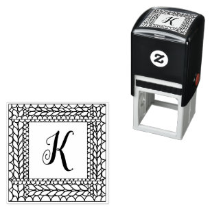STRICK PURL 1.5" Quadrat Selbstfarbige Briefmarke  Permastempel
