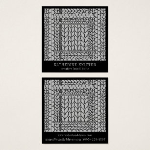 STRICK PURL GRAY Square Business Card II