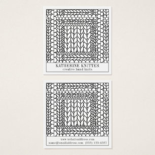 STRICK PURL WHITE Square Business Card
