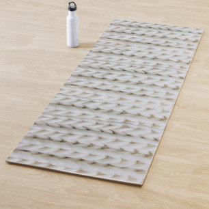 Strick Stitches weißes Gewitter Yoga Mat Yogamatte