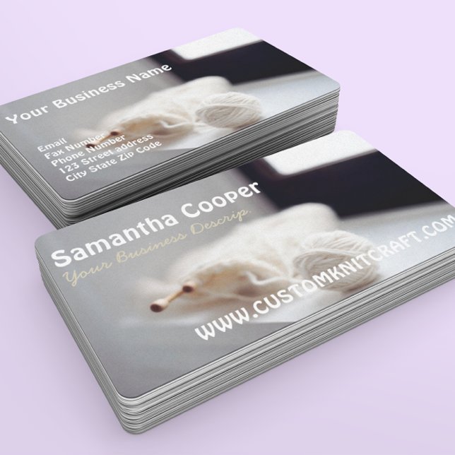 Strick-/Strickgarne Fotografie Visitenkarte (Von Creator hochgeladen)