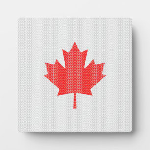 Strick Style Maple Leaf Knitter Motif Fotoplatte