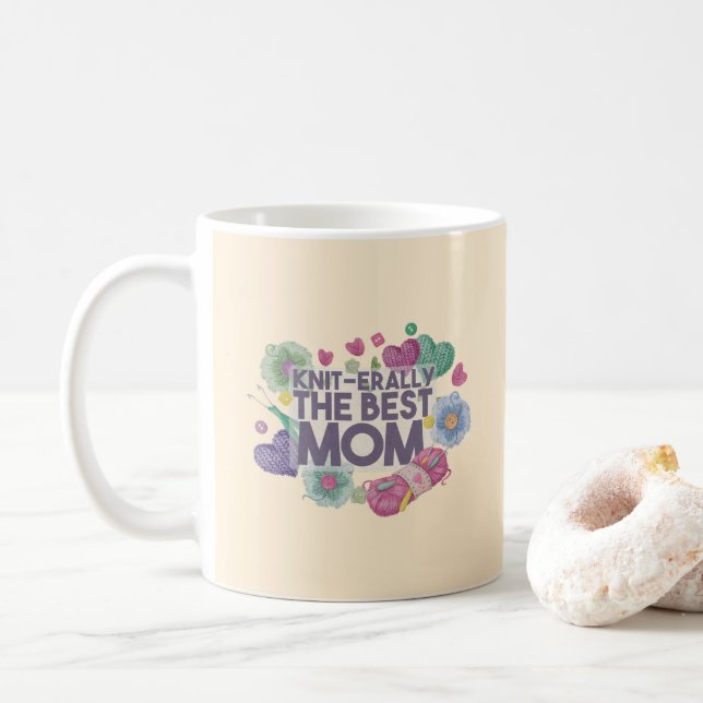 Strick wirklich die beste Mama Kaffeetasse (Mit Donut)