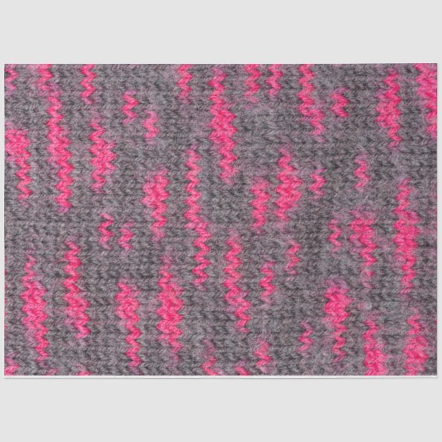 Strick Wolle Struktur mit rosa und graufarbenen Fa Seidenpapier (Vorderseite)
