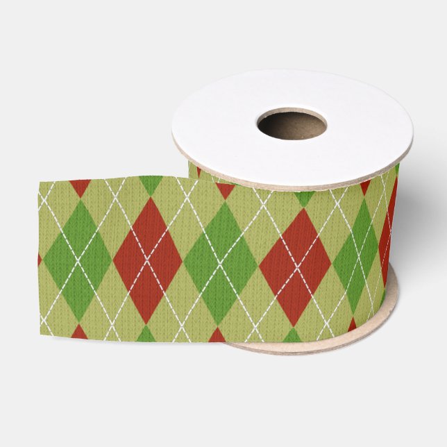 Strick zur Weihnachtszeit mit Personalisierter Rau Ripsband (Spule)