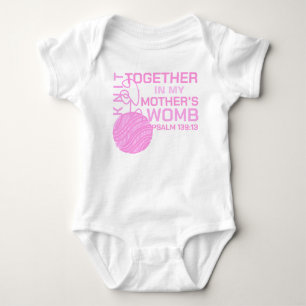 Strick Zusammen in meiner Mutter Womb Verse Baby Strampler