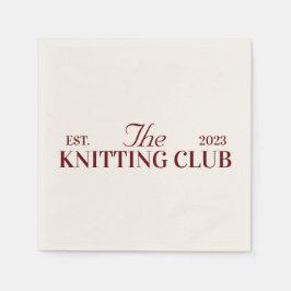 Strickclub-Cocktail-Servietten für Handwerker Serviette