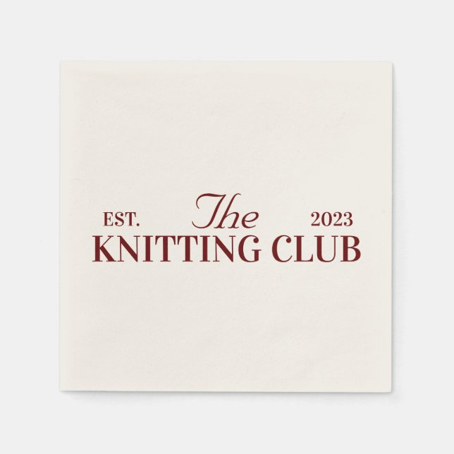 Strickclub-Cocktail-Servietten für Handwerker Serviette (Vorderseite)