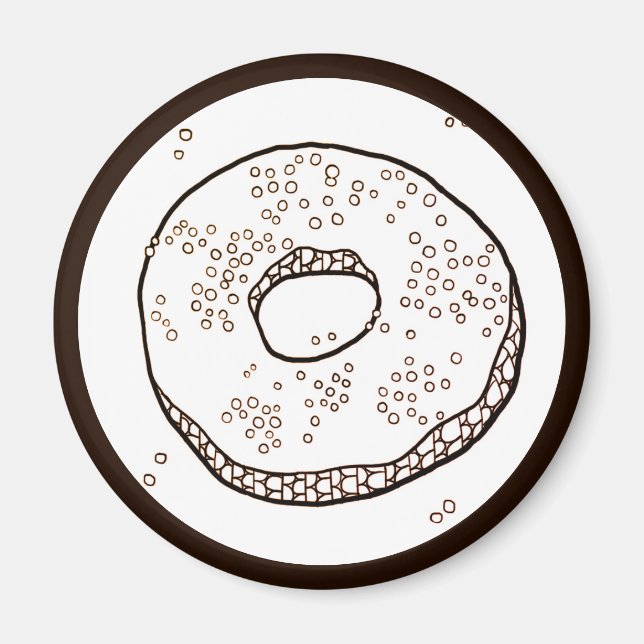 Strickdonut-Rundmagnet Magnet (Vorne)