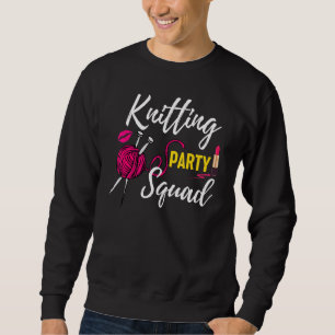 Stricken für Frauen Party Squad Handstricken Häkel Sweatshirt