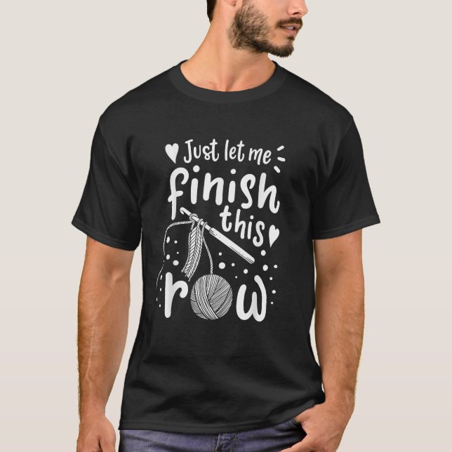 Stricken Häkeln Garn Lustig T-Shirt (Vorderseite)