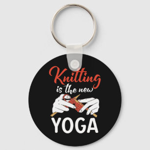 Stricken ist das neue Yoga Häkeln Garn Strickerin Schlüsselanhänger