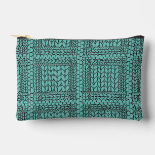 STRICKEN LINKS TEAL Kleine Accessoiretasche Zubehörtasche