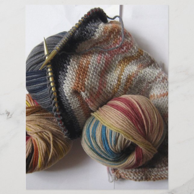 Stricken mit Wollgarn Flyer (Vorne)