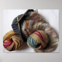 Stricken mit Wollgarn
