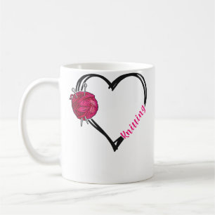 Stricken Strickerin Herz Stricken Kaffeetasse
